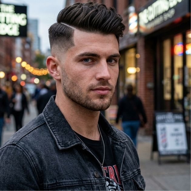 Edgy Part with High Fade