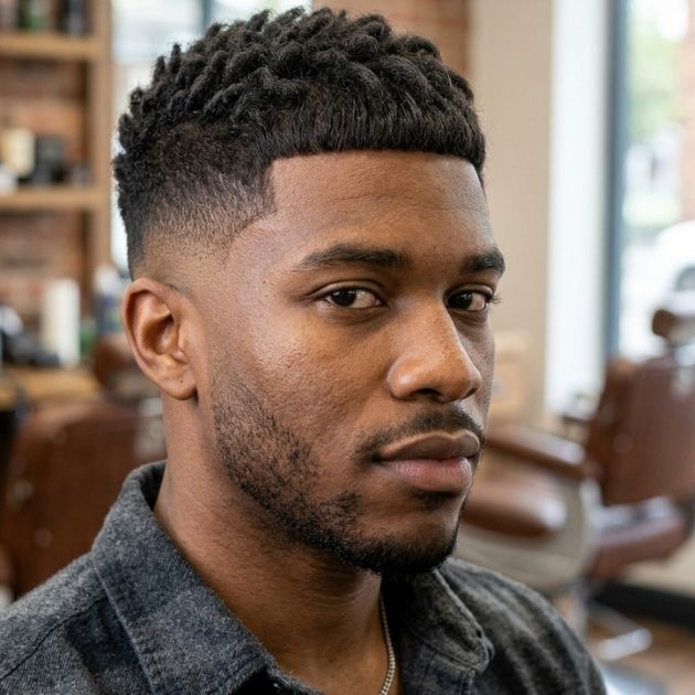French Crop with Mid Taper Fade