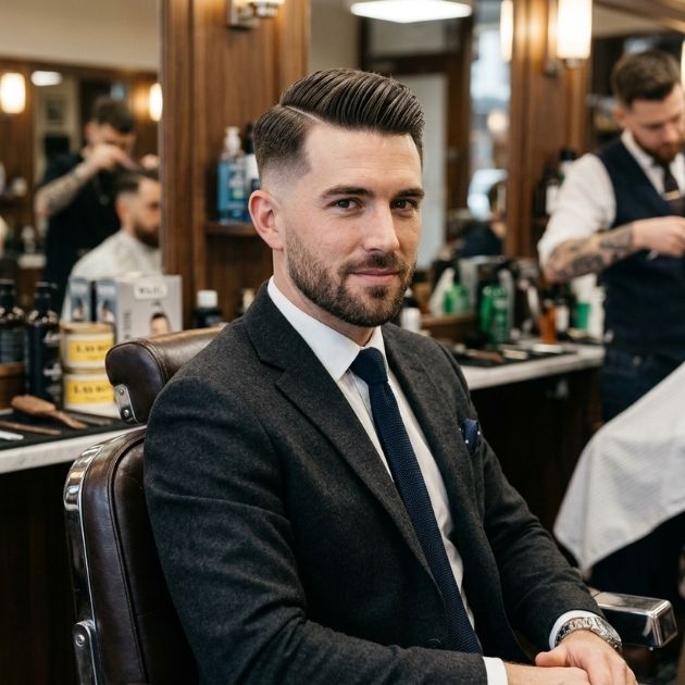 Gentleman Side Part Taper Fade