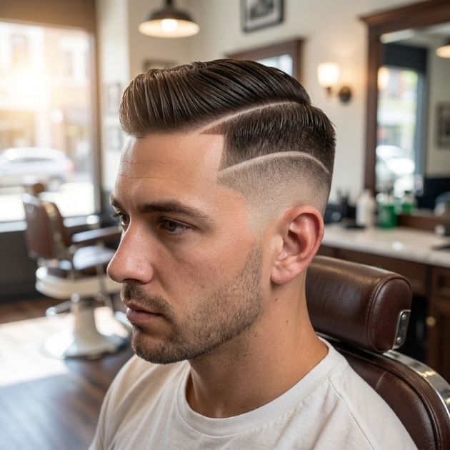 Hard Side Part with High Skin Fade