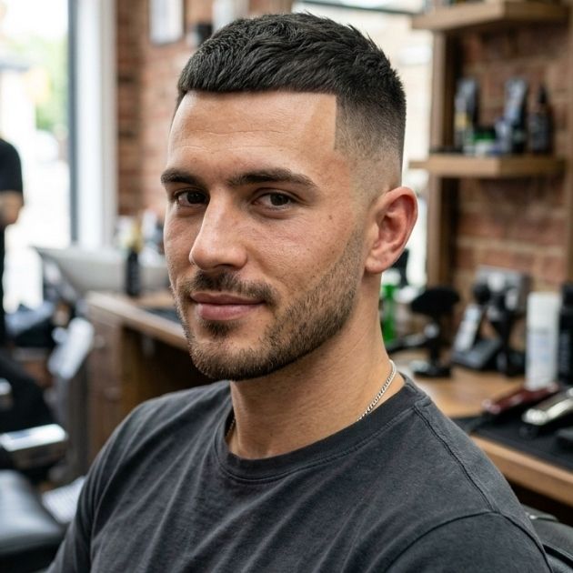High Fade Crew Cut