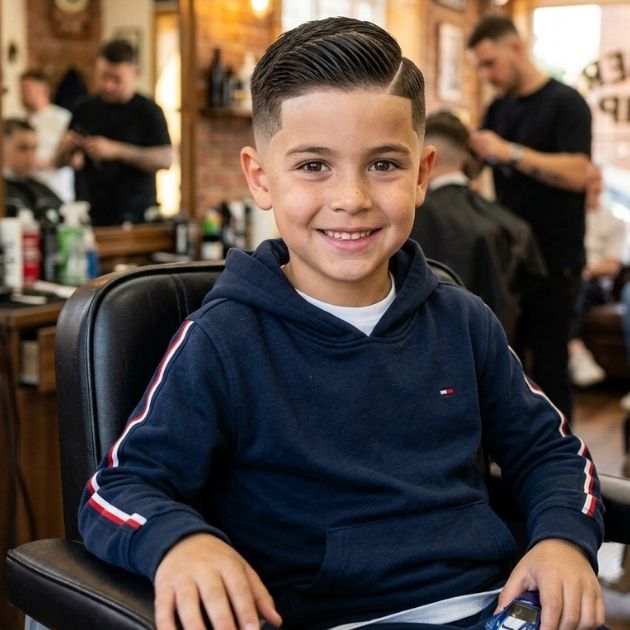 Low Taper Fade with Comb Over 