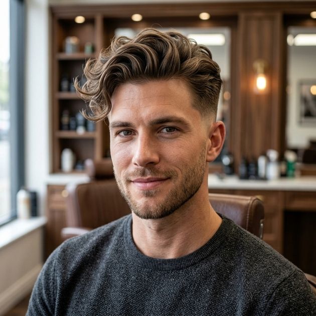 Low Taper Fade with Flow Hairstyle