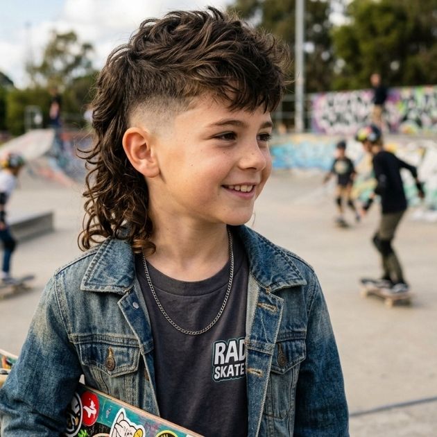 Low Taper Fade with Modern Mullet