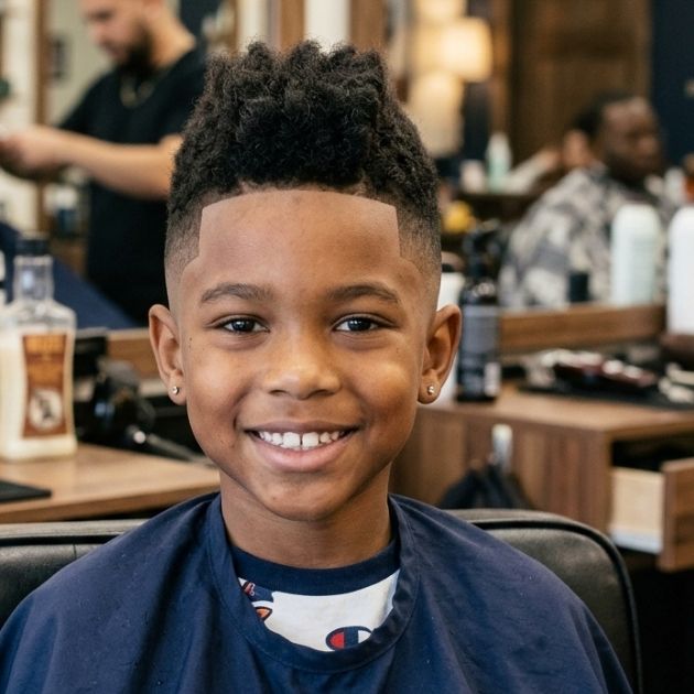 Low Taper Fade with Mohawk Faux Hawk