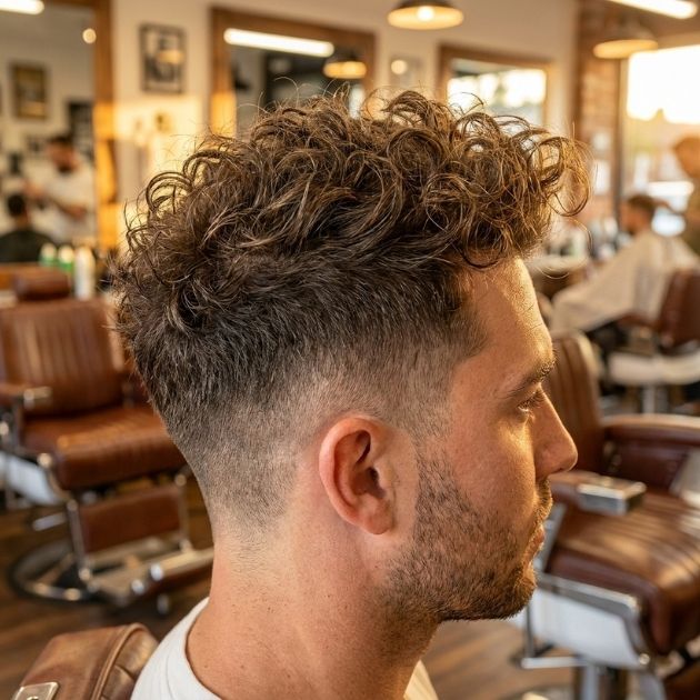 Messy Curly Hair Fade
