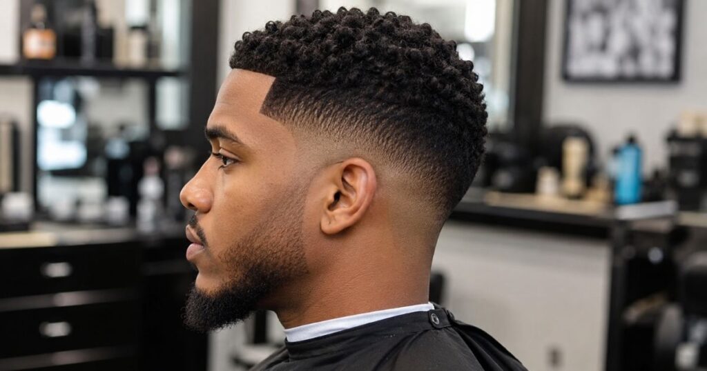Mid Taper Fade Black Men