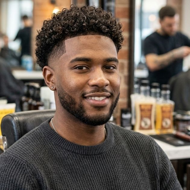 Mid Taper Fade Curly Hair