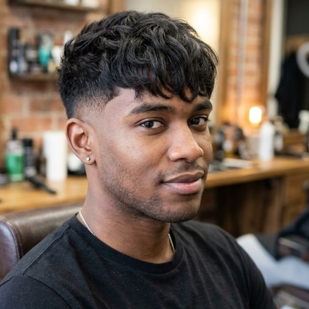 Mid Taper Fade Fringe