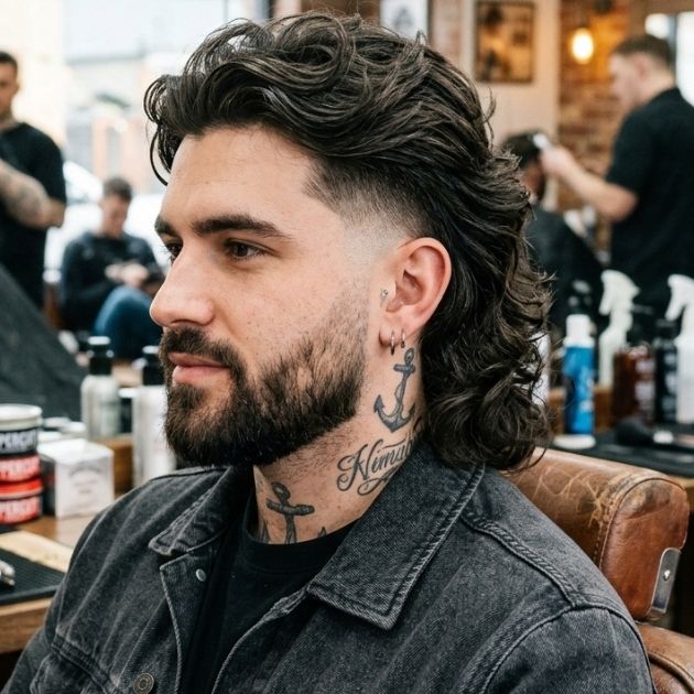 Mid Taper Fade Mullet