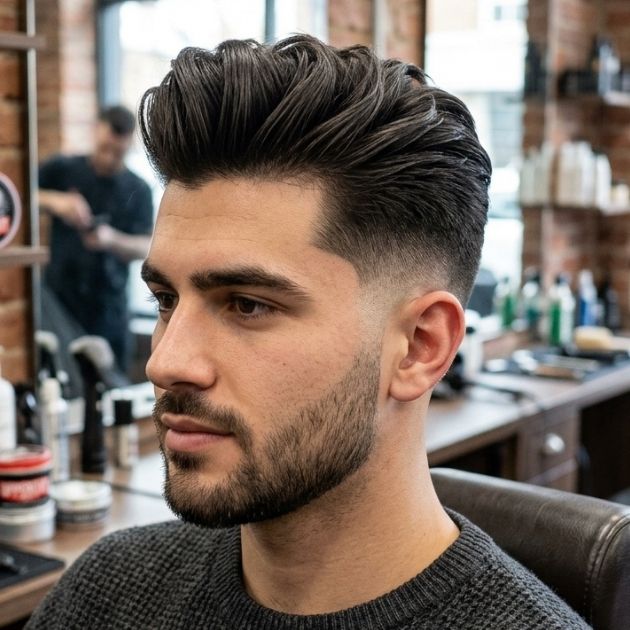 Mid Taper Fade Quiff