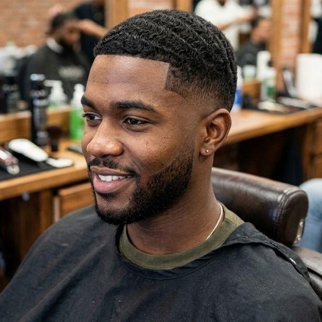Mid Taper Fade Wavy Hair