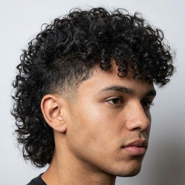 Modern Curly Mullet