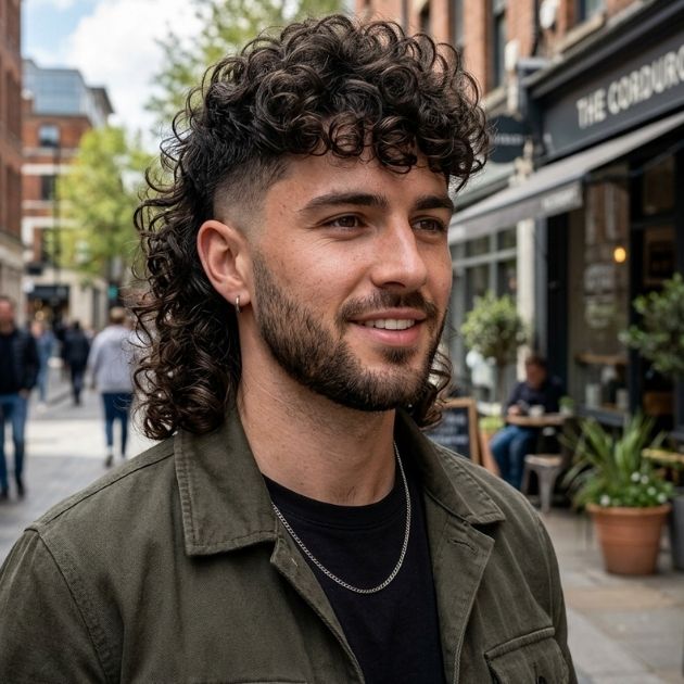 Modern Curly Mullet
