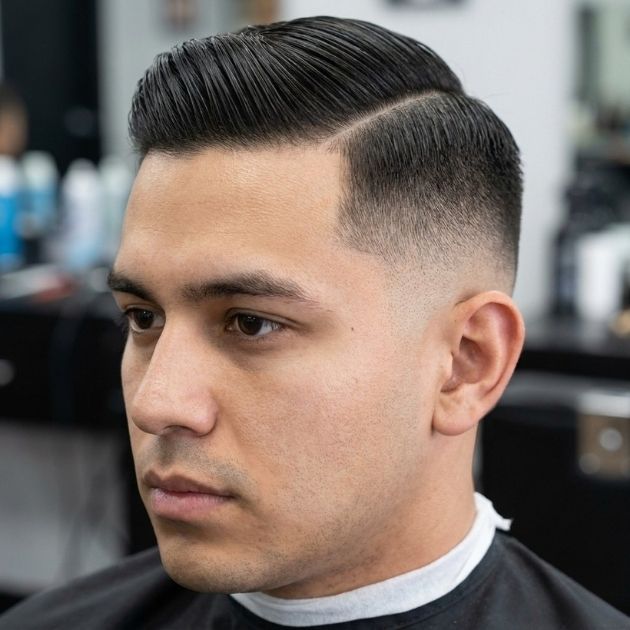 Modern Side Part with Mid Fade