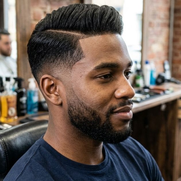 Side Part with Low Taper Fade