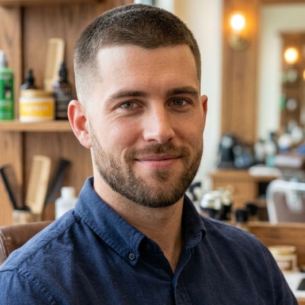 Traditional Crew Cut with No Fade