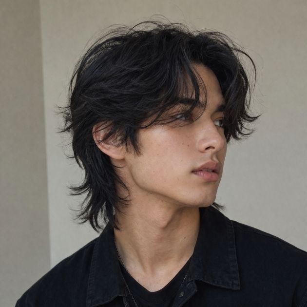 Wolf Cut with Curtain Bangs