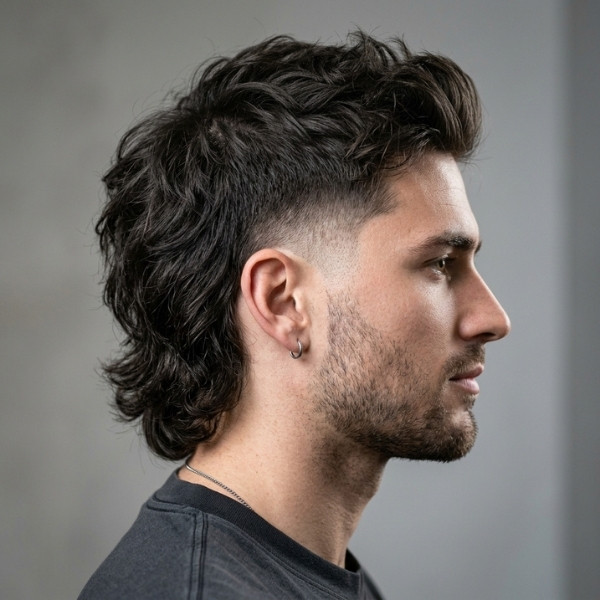 Burst Fade Mullet