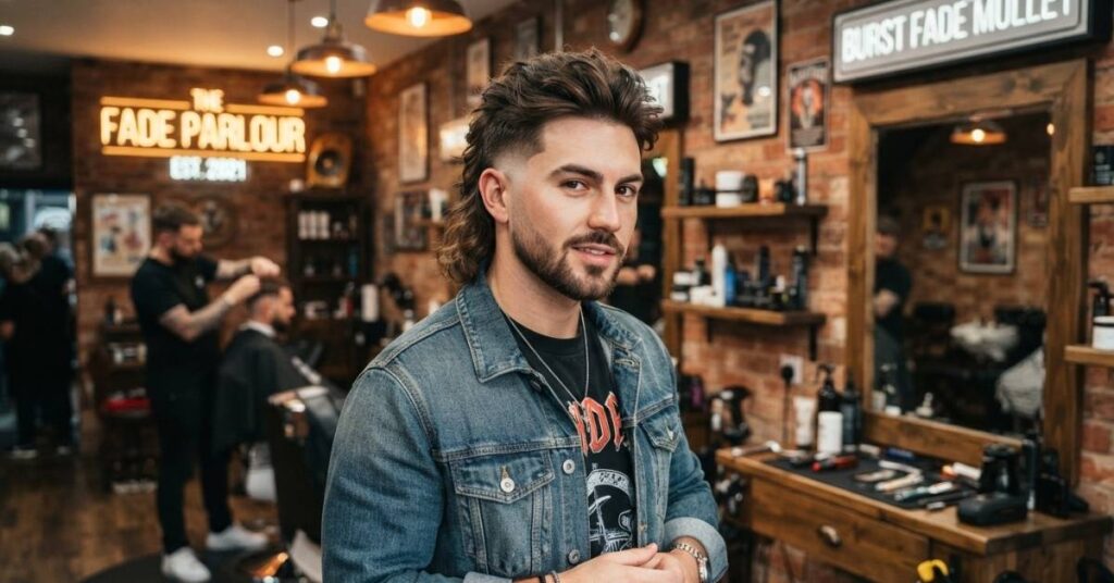 Burst Fade Mullet