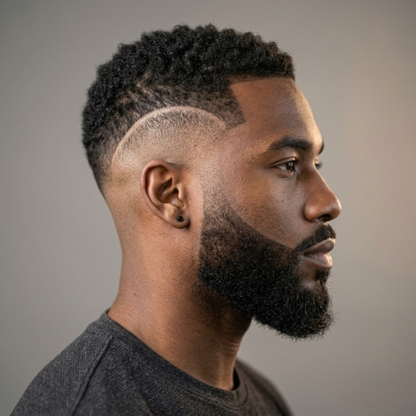  Burst Fade with Beard