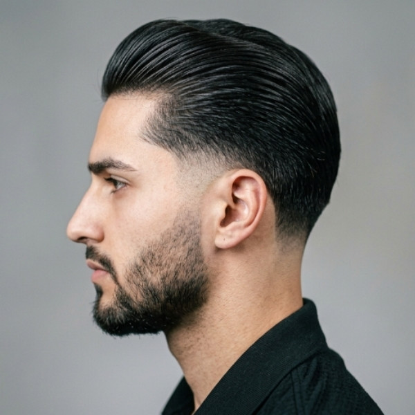 Classic Burst Fade Slick Back