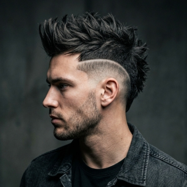 Faux Hawk Burst Fade Undercut