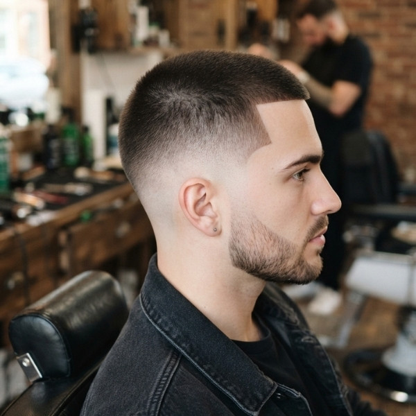 High Burst Fade Buzz Cut