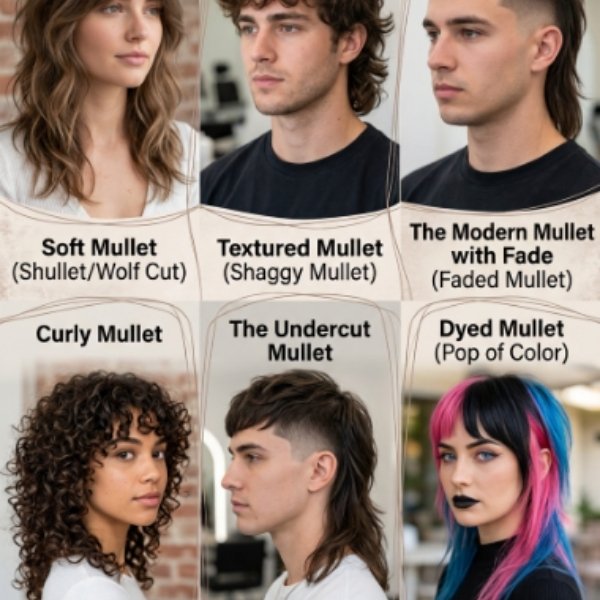 Le principali varianti del mullet moderno