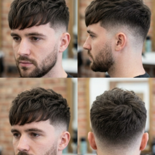 Long French Crop with Mid Fade
