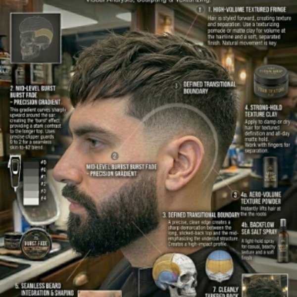 Mid Burst Fade Fringe