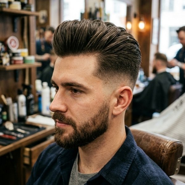 Mid Fade Pompadour