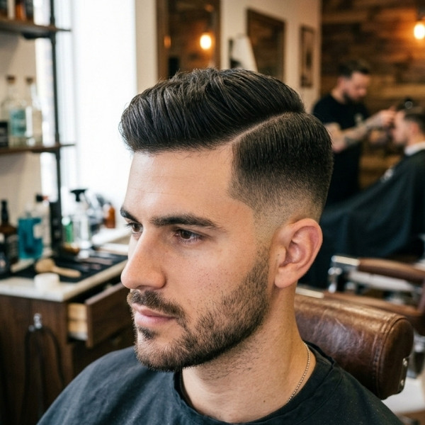 Mid Fade Side Part