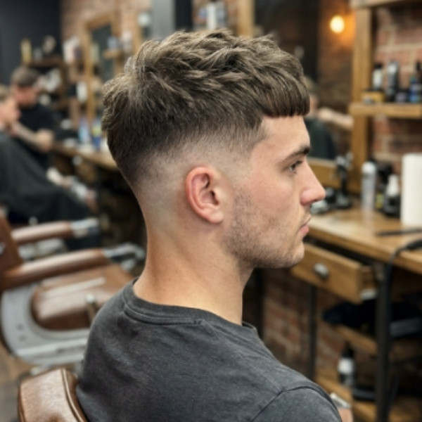 Potongan Rambut French Crop Drop Fade