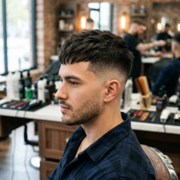 Potongan Rambut French Crop Drop Fade