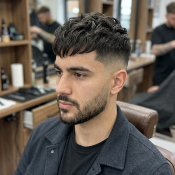 Potongan Rambut French Crop Textured Fade