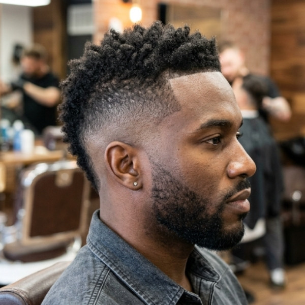 Short Burst Fade Mohawk