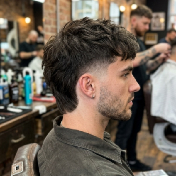 Short Drop Fade Mullet