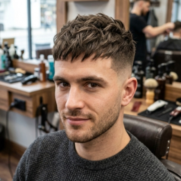  Short Textured French Crop with Mid Fade