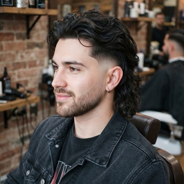 Skin Burst Fade Mullet