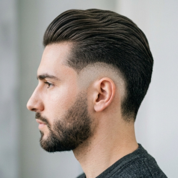 Skin Burst Fade Slick Back