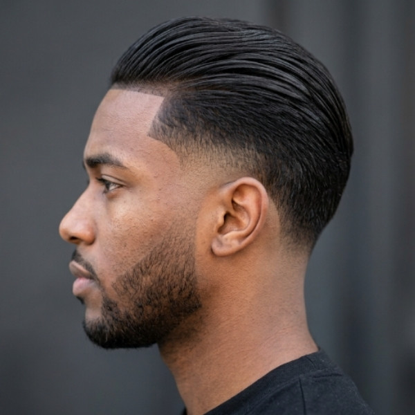 Taper Burst Fade Slick Back