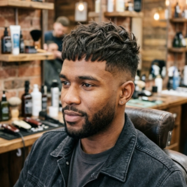 Textured French Crop Mid Fade