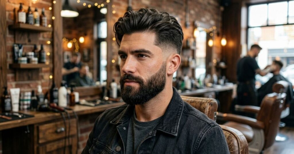 taper fade with beard