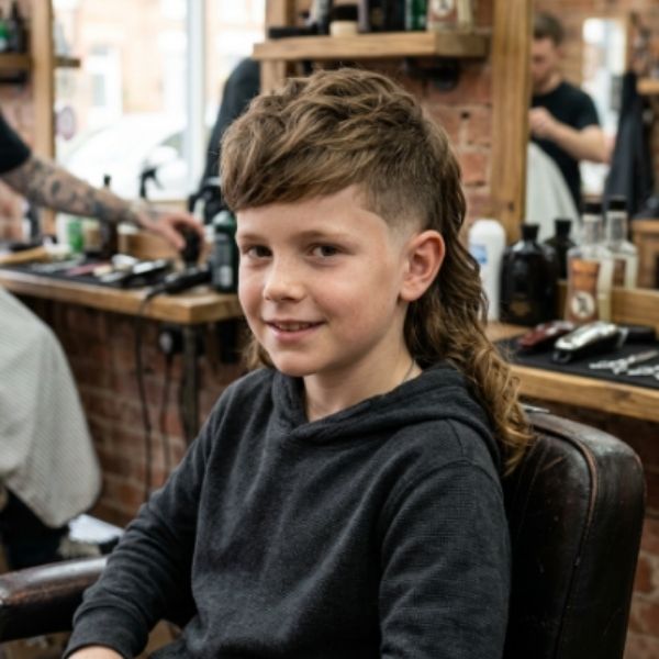  Burst Fade Boys Mullet Haircut
