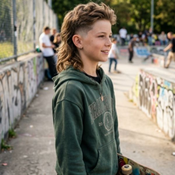 Tapered Modern Mullet Haircut Boy